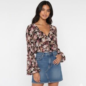 For Love & Lemons Eclipse Blouse in Country Floral Cottagecore Size Medium